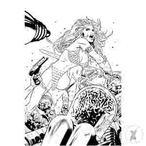 Red Sonja Attacks Mars #1 Cvr G 10 Copy Incv Land Line Art V