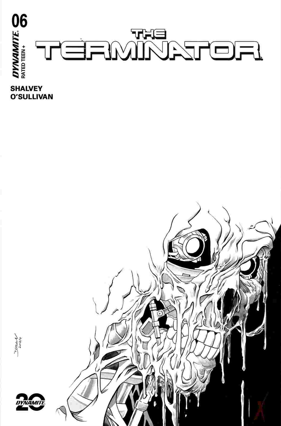 Terminator #6 Cvr I 10 Copy Incv Shalvey Line Art