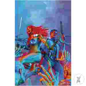 Red Sonja Vs Aod #1 Cvr H Spears Metal Premium