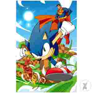 Dc X Sonic The Hedgehog #4 (Of 5) Cvr B Daniele Di Nicuolo Card Stock Var