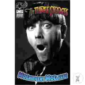 Three Stooges Moenificent Moelarky Cvr C B&W Photo