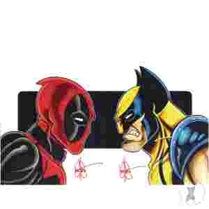 Df Marvel Cvr Art Sgn & Remark Deadpool Wolverine Sketch (C: