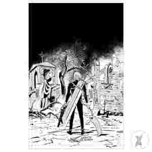 Lost Fantasy #4 Cvr D Inc 1:25 Alex Diotto B&W Virgin Var