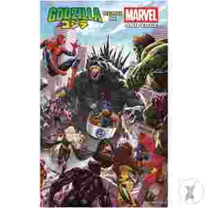 Df Godzilla Destroys The Marvel Universe #1 Brooks Sgn (C: 0