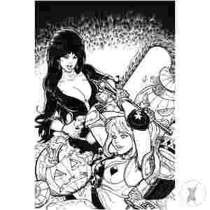 Harley Quinn X Elvira #1 Cvr Q 15 Copy Incv Hardin Line Art