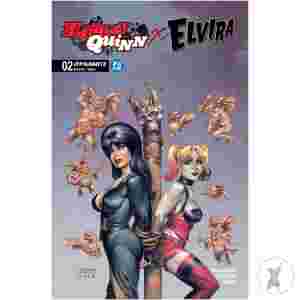 Harley Quinn X Elvira #2 Cvr C Joseph Michael Linsner (C: 1-