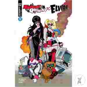Harley Quinn X Elvira #2 Cvr E Amanda Conner 1 Foil (C: 1-1-