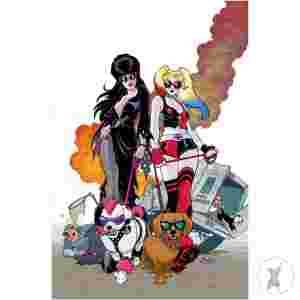 Harley Quinn X Elvira #2 Cvr I Amanda Conner 1 Metal Premium