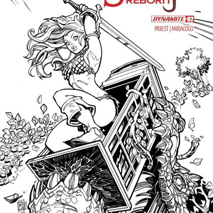 Sonja Reborn #2 Cvr H 10 Copy Incv Chad Hardin Line Art