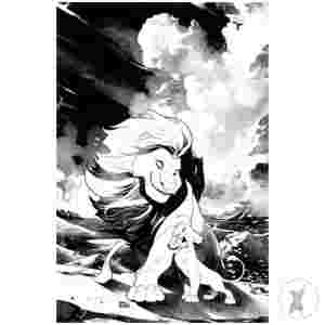 Lion King #1 Cvr K Inc 1:35 Edwin Galmon Line Art Virgin Var