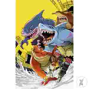 Street Sharks #3 Variant Ri (25) (Santtos Full Art) Incv 1:25