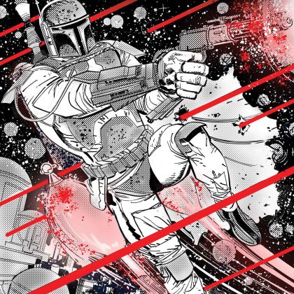 Star Wars: Boba Fett - Black, White & Red #3 Klaus Janson Variant Incv 1:25