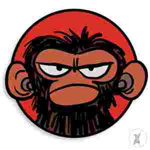 Grumpy Monkey Enamel Pin