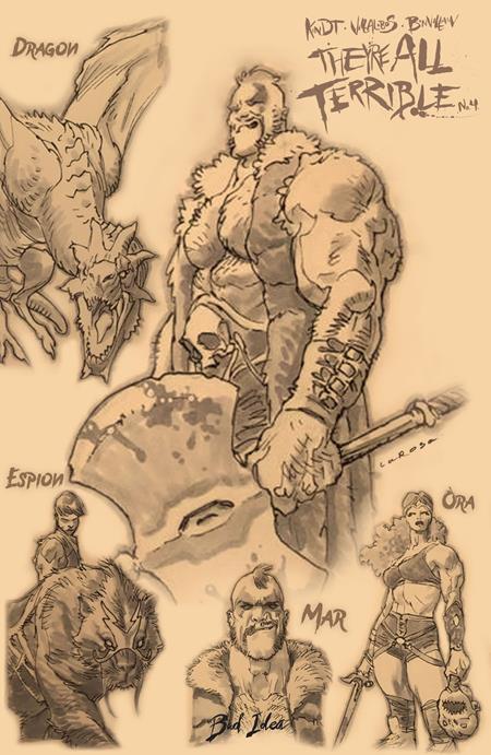 Theyre All Terrible #4 (Of 4) Cvr B Lewis Larosa Character Sketch Var