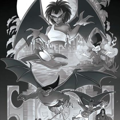 Gargoyles Darkwing Duck #1 Cvr L Inc 1:25 Ciro Cangialosi Line Art Virgin Var