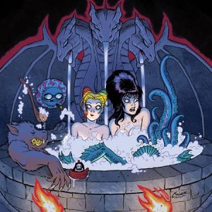 Harley Quinn X Elvira #4 Cvr F Amanda Conner Hot Tub Metal Virgin Var