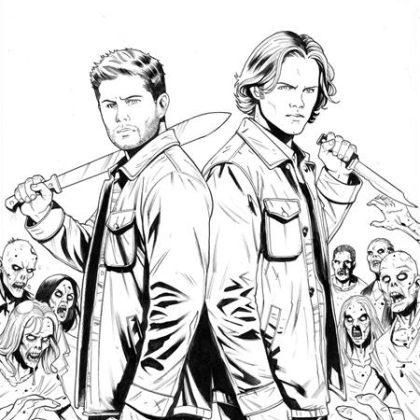 Supernatural #4 Cvr H Inc 1:15 Andrea Broccardo Line Art Virgin Var