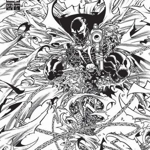 Spawn #375 Cvr B Harvey Tolibao B&W Var