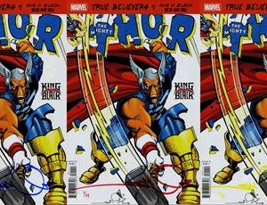Df True Believers Thor #337 Encore Edition Triple Signature Set Signed By Walt Simonson