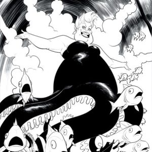 Disney Villains Ursula #1 Cvr L Inc 1:15 Robert Quinn Line Art Virgin Var