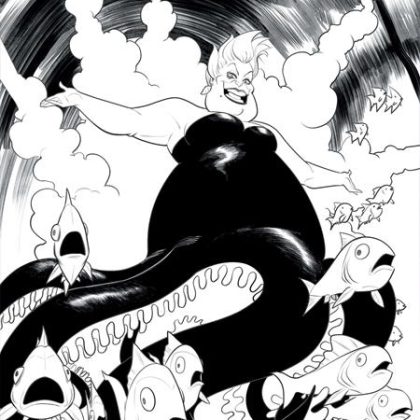 Disney Villains Ursula #1 Cvr L Inc 1:15 Robert Quinn Line Art Virgin Var