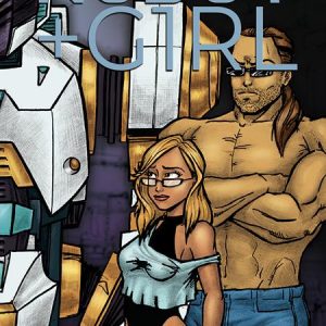 Robot + Girl #11 Cvr B Mike White Right Side Connecting Cover Bagged With Trading Card Var
