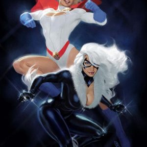 Dc Marvel Superman Spider-Man #1 (One Shot) Cvr V David Talaski Power Girl & Black Cat Card Stock Var