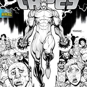 Invincible Universe Capes #5 Cvr E Inc 1:50 Ryan Ottley B&W Var