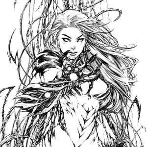 Witchblade #19 Cvr D Inc 1:50 Ed Benes & Richard Friend B&W Var (Mr)