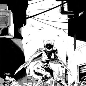 THUNDERCATS X SILVERHAWKS THUNDERHAWKS #1 CVR L INC 1:25 DECLAN SHALVEY LINE ART VIRGIN VAR