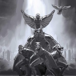 THUNDERCATS X SILVERHAWKS THUNDERHAWKS #1 CVR M INC 1:30 MARCO FAILLA B&W VIRGIN VAR