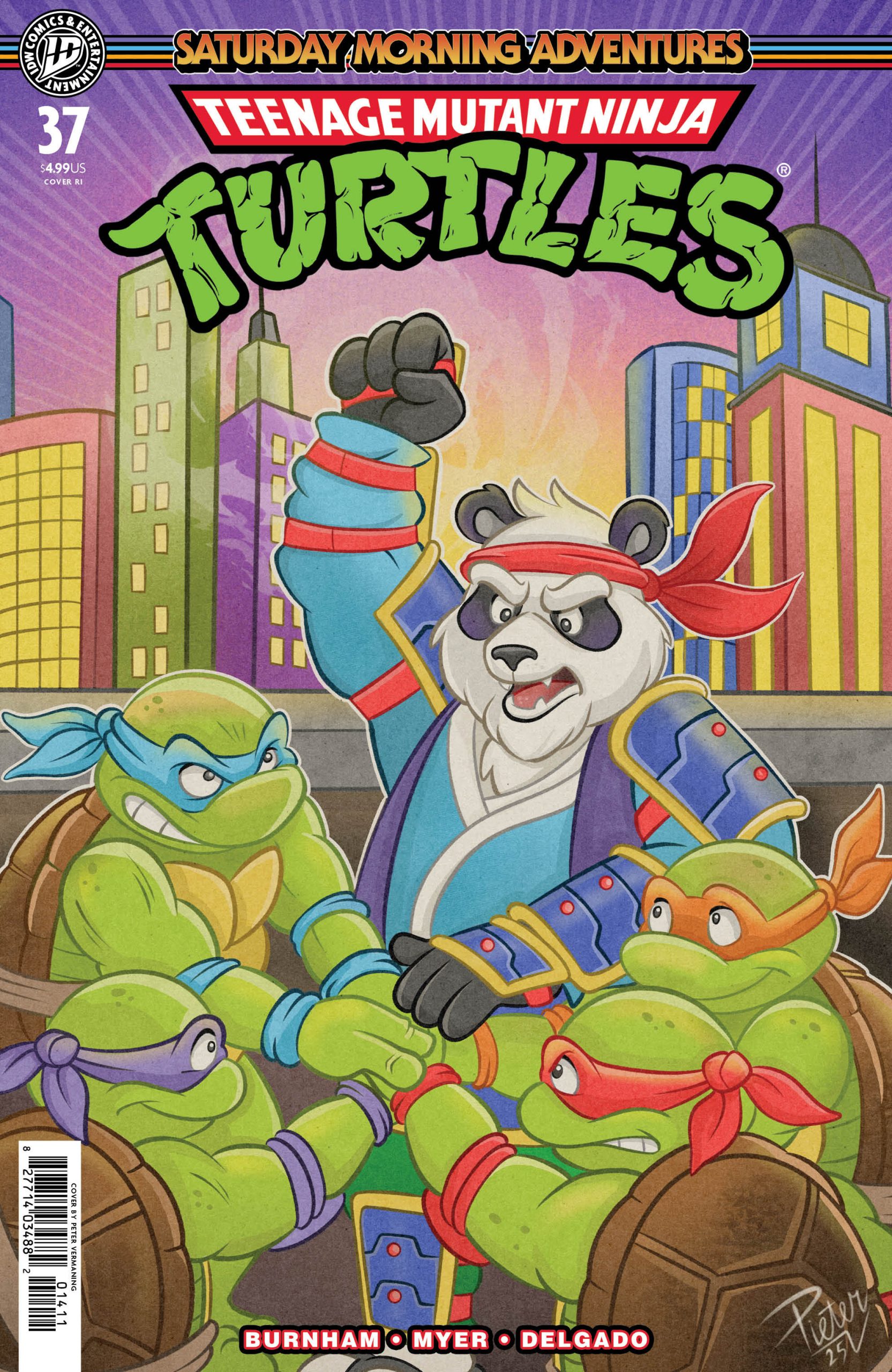 Teenage Mutant Ninja Turtles: Saturday Morning Adventures #37 Variant RI (10) (Vermaning) INCV 1:10