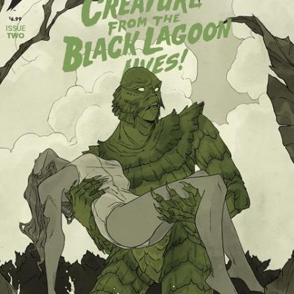 UNIVERSAL MONSTERS CREATURE FROM THE BLACK LAGOON LIVES BLACK & WHITE SPECIAL #2 (OF 2) CVR B ABIGAIL LARSON VAR