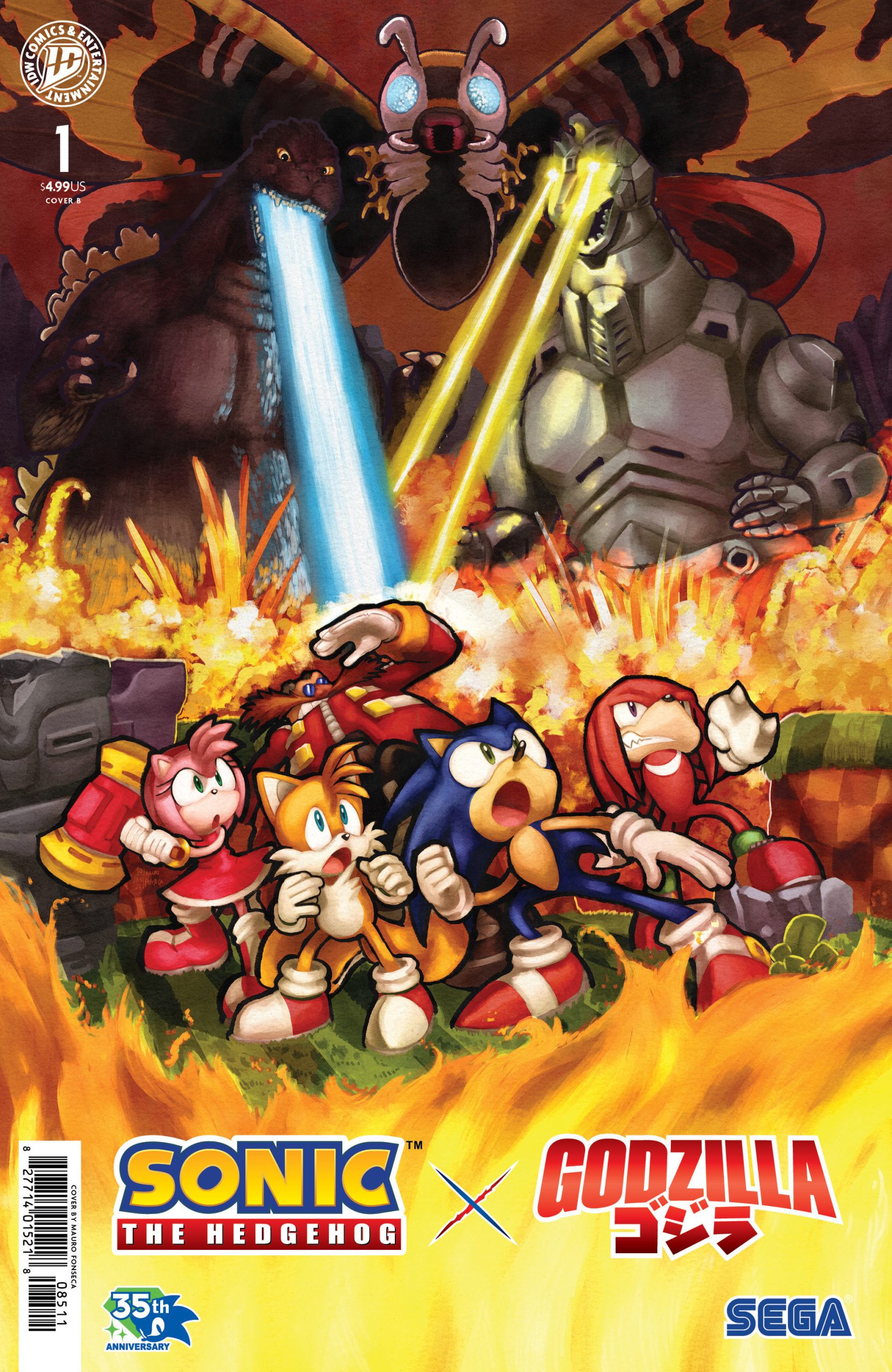Sonic the Hedgehog x Godzilla #1 Variant B (Fonseca)