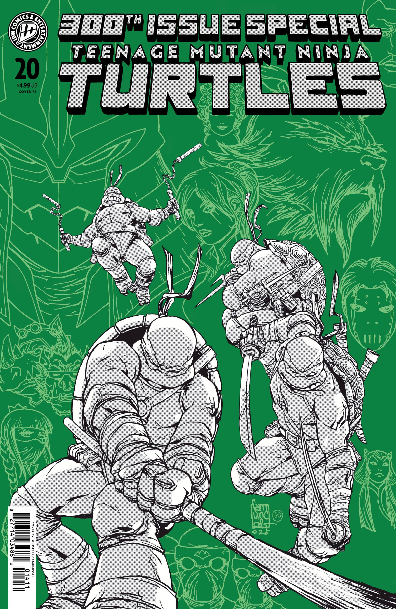 Teenage Mutant Ninja Turtles #20: 300th Issue Special Variant RI (100) (Camuncoli) INCV 1:100