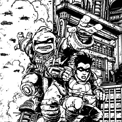 Teenage Mutant Ninja Turtles: The Last Ronin--Training Day Variant RI (50) (Eastman Full Art B&W) INCV 1:50